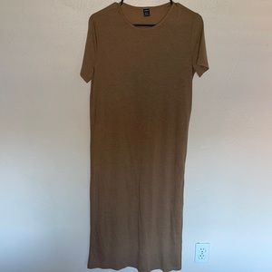 Tan Maxi Tshirt Dress